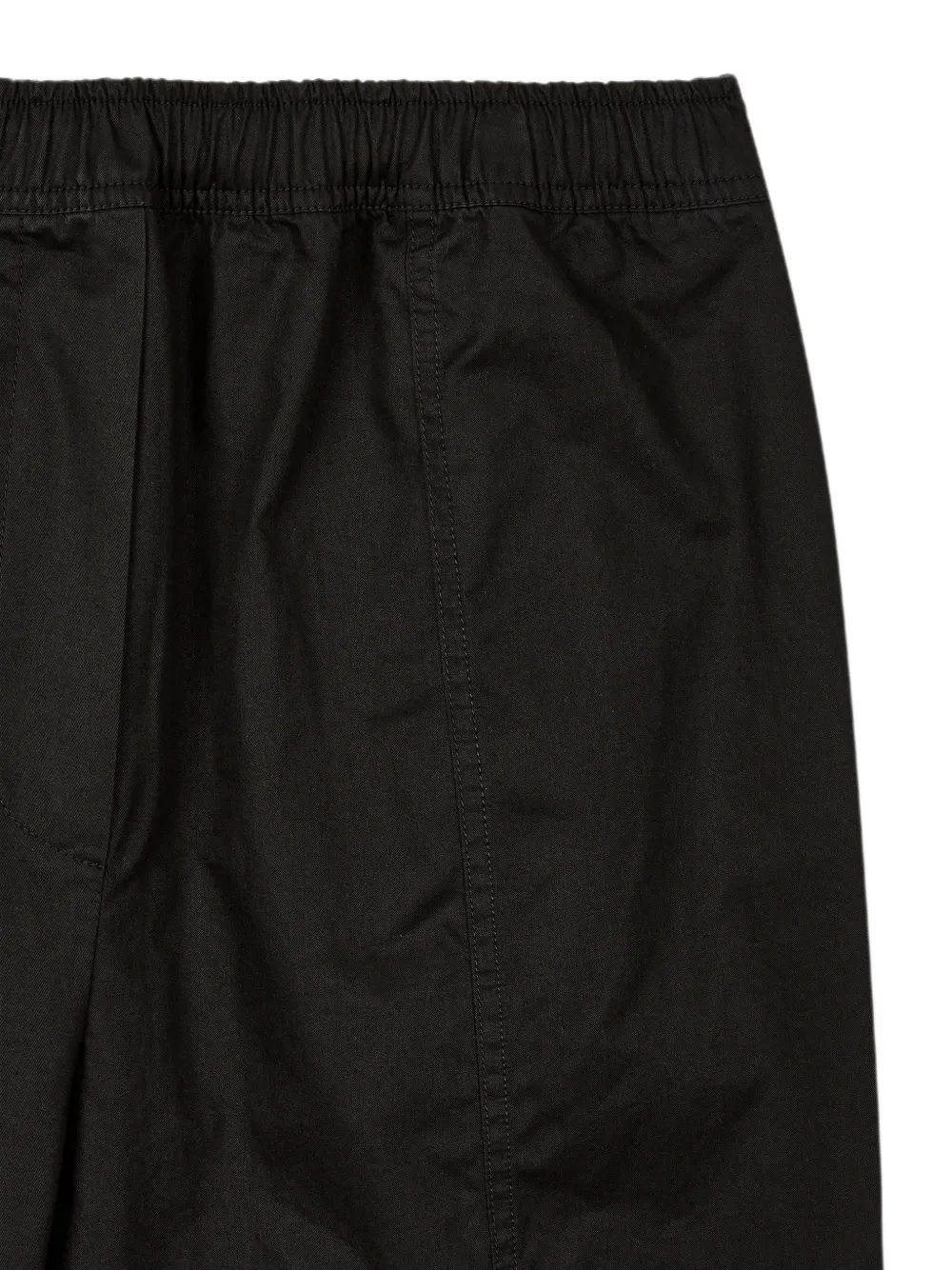 TOMBOY Katoenen-twill broek met toelopende pijpen en elastische taille Zwart