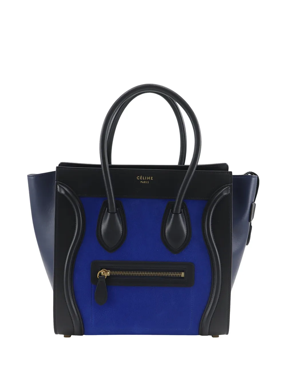 Celine Pre-Owned Borsa tote micro in nabuk e pelle di vitello tricolore 2012-2018 - Blu