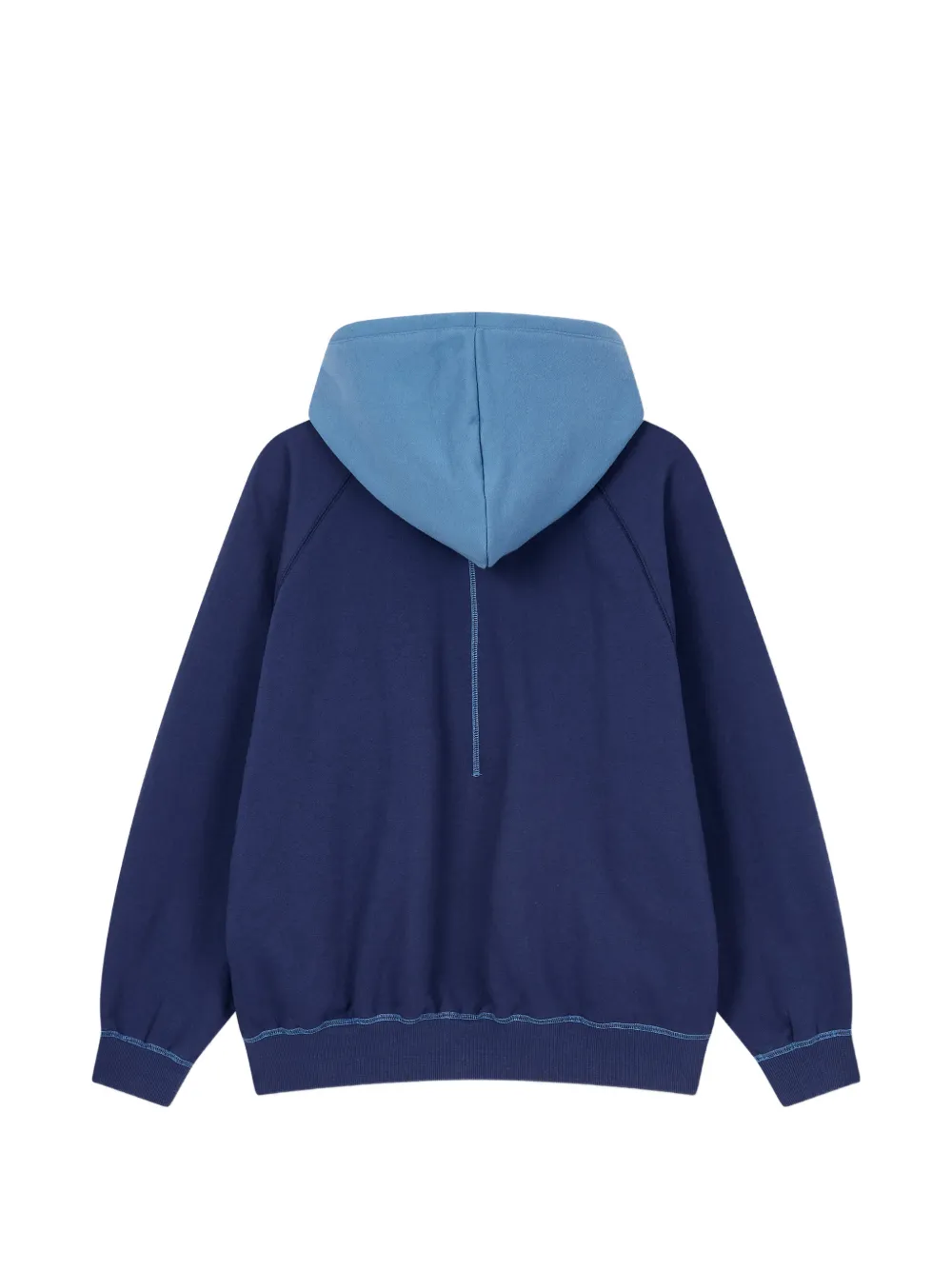 TOMBOY Hoodie met contrasterende capuchon en raglan mouwen Blauw