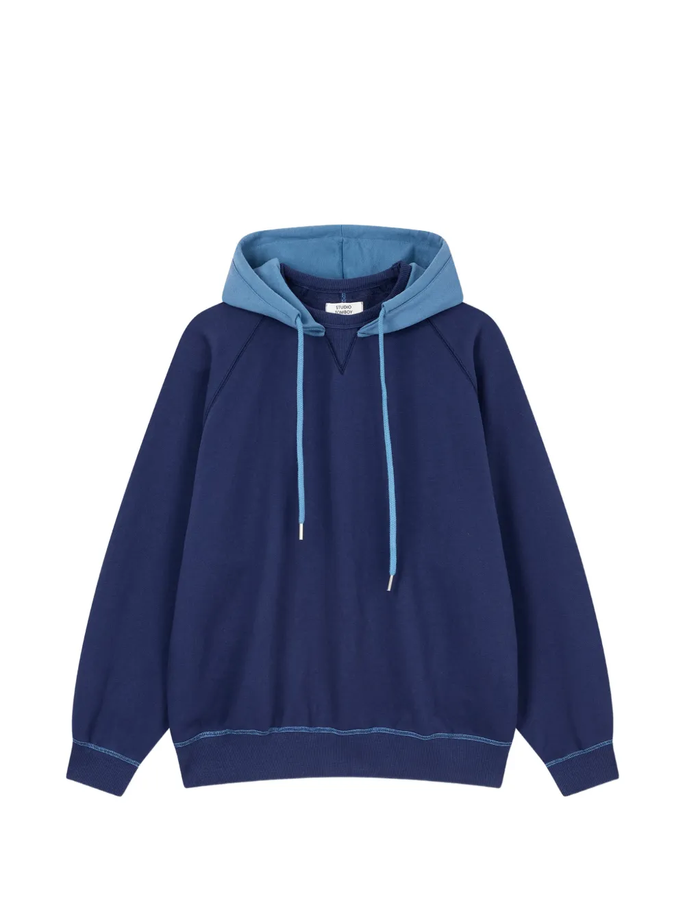 TOMBOY Kapuzenpullover mit Kontrastkapuze - Blau