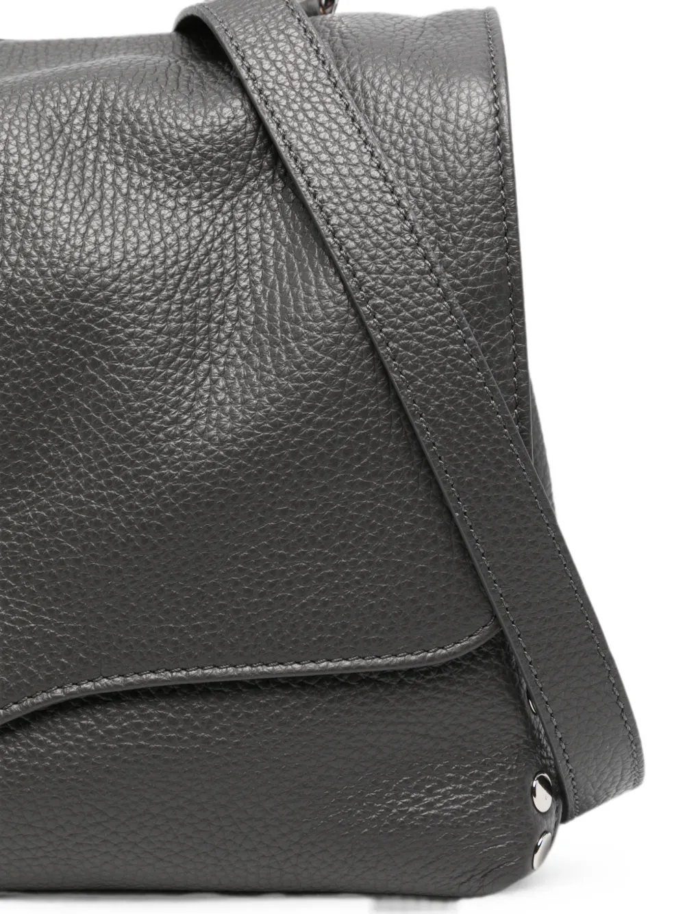 Zanellato Postina leren shopper Grijs