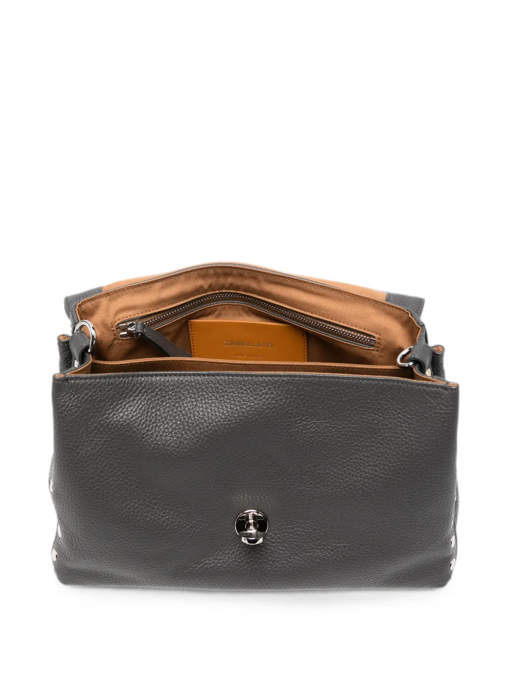 Zanellato Postina leren shopper Grijs