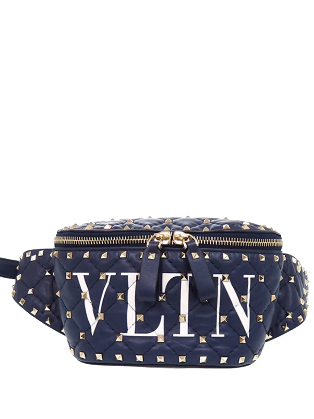 Valentino Garavani Pre-Owned Marsupio VLTN Rockstud Spike in pelle di agnello trapuntata 2018-2026 - Blu