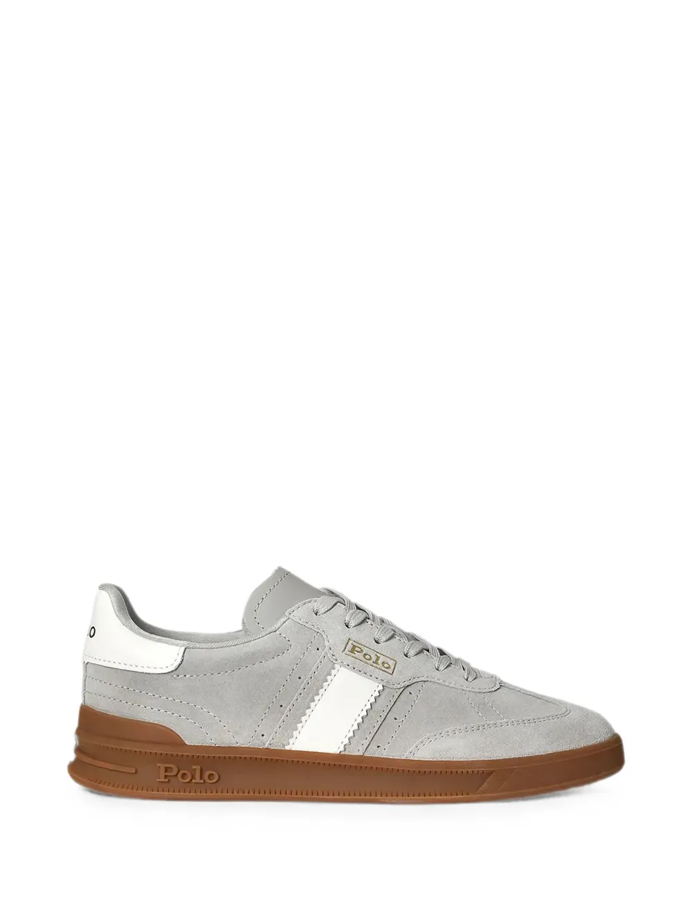 Polo Ralph Lauren logo-patch panelled sneakers - Grau