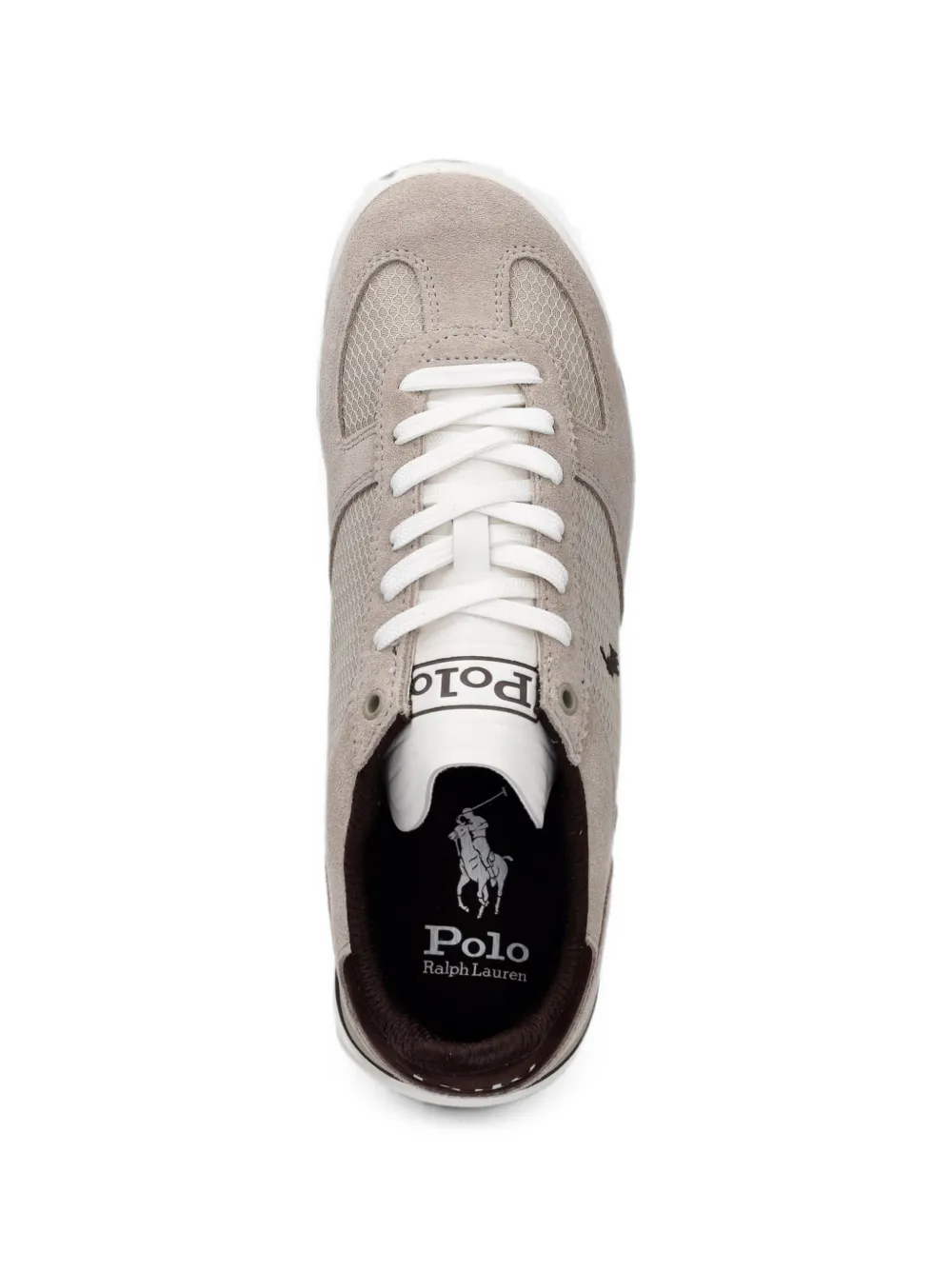 Polo Ralph Lauren logo-embroidered panelled sneakers Beige