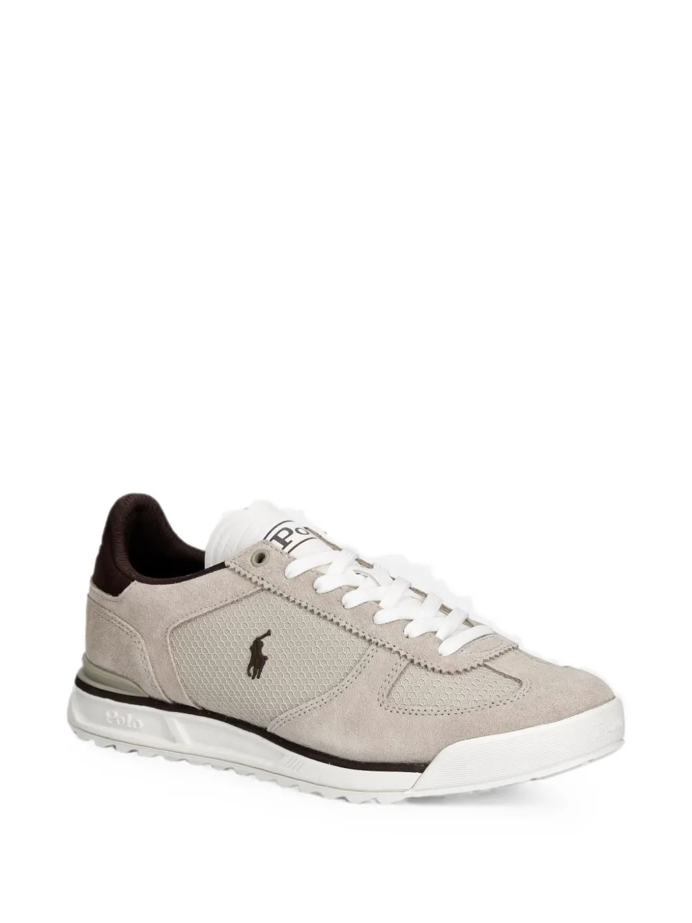 Polo Ralph Lauren logo-embroidered panelled sneakers Beige