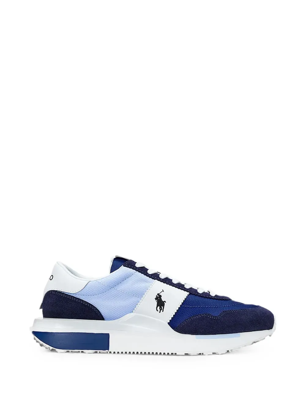 Polo Ralph Lauren Train 89 logo-patch panelled sneakers Blauw