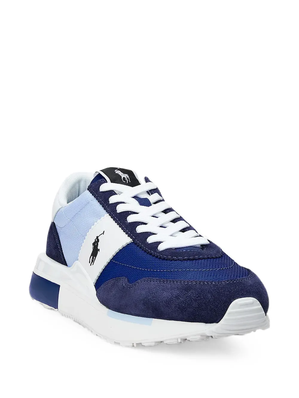 Polo Ralph Lauren Train 89 logo-patch panelled sneakers Blauw