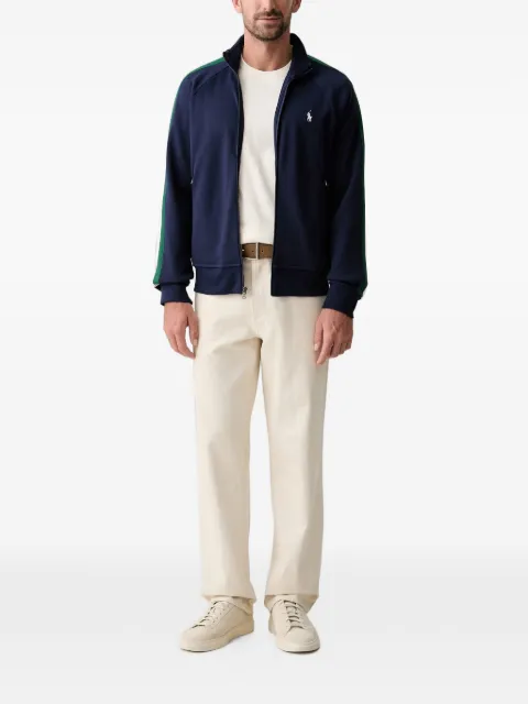 Polo Ralph Lauren logo-embroidered side-stripe zip-up sweatshirt