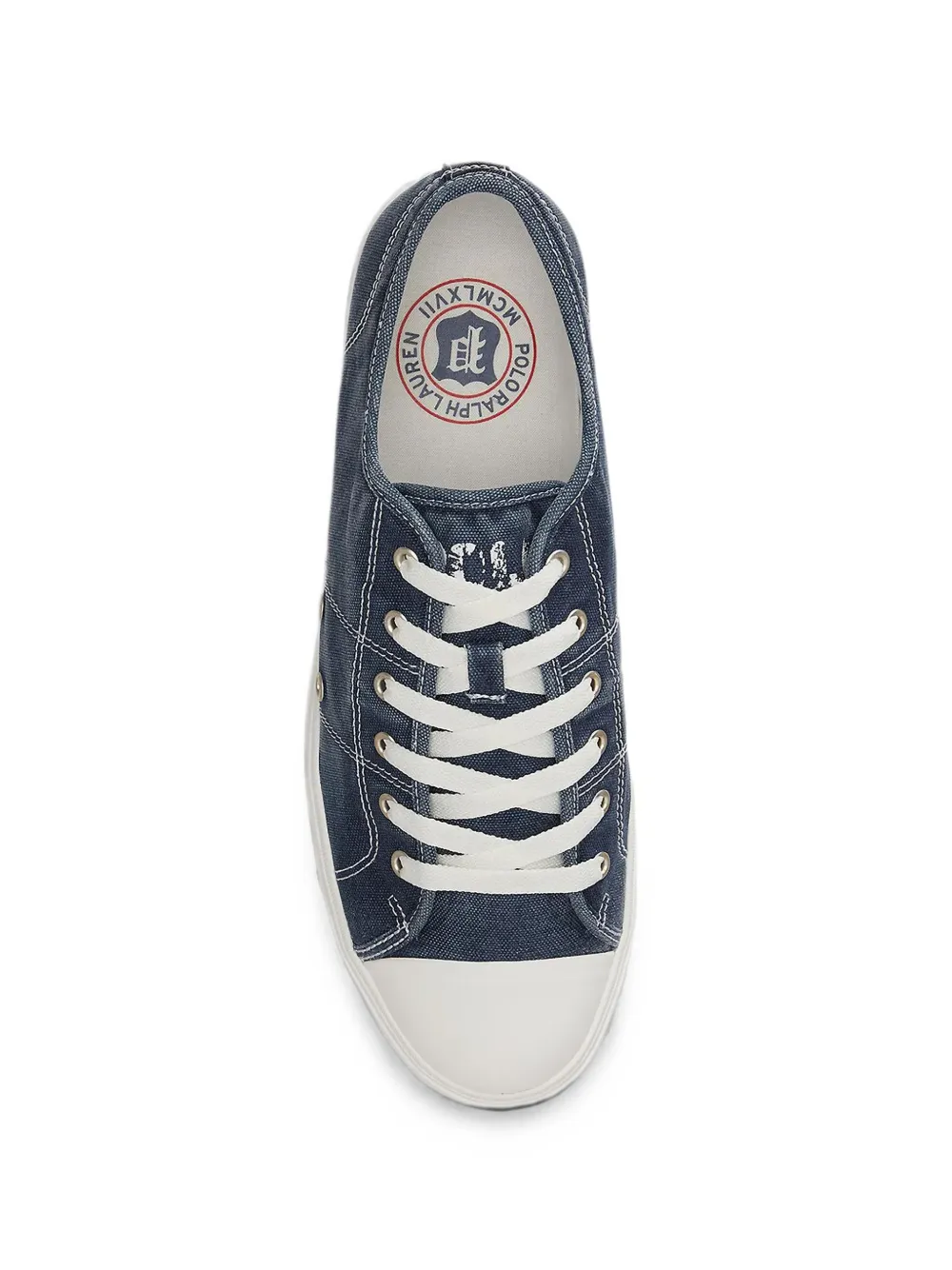 Polo Ralph Lauren contrast-stitched low-top sneakers Blauw