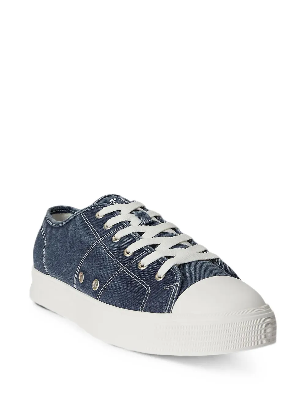 Polo Ralph Lauren contrast-stitched low-top sneakers Blauw
