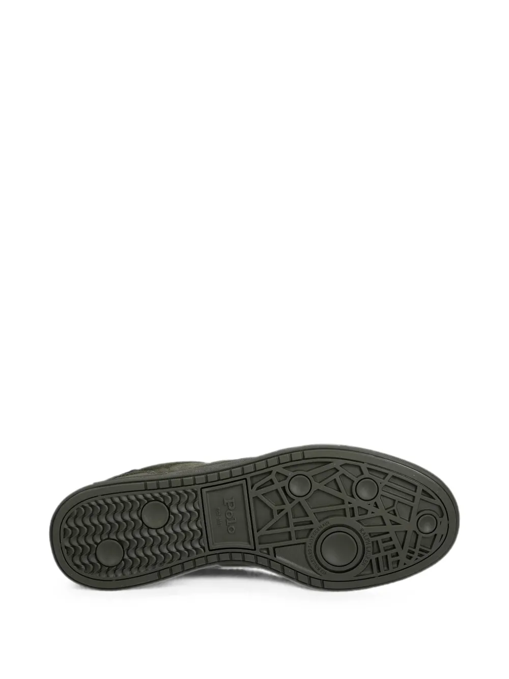 Polo Ralph Lauren logo-embroidered suede sneakers Groen