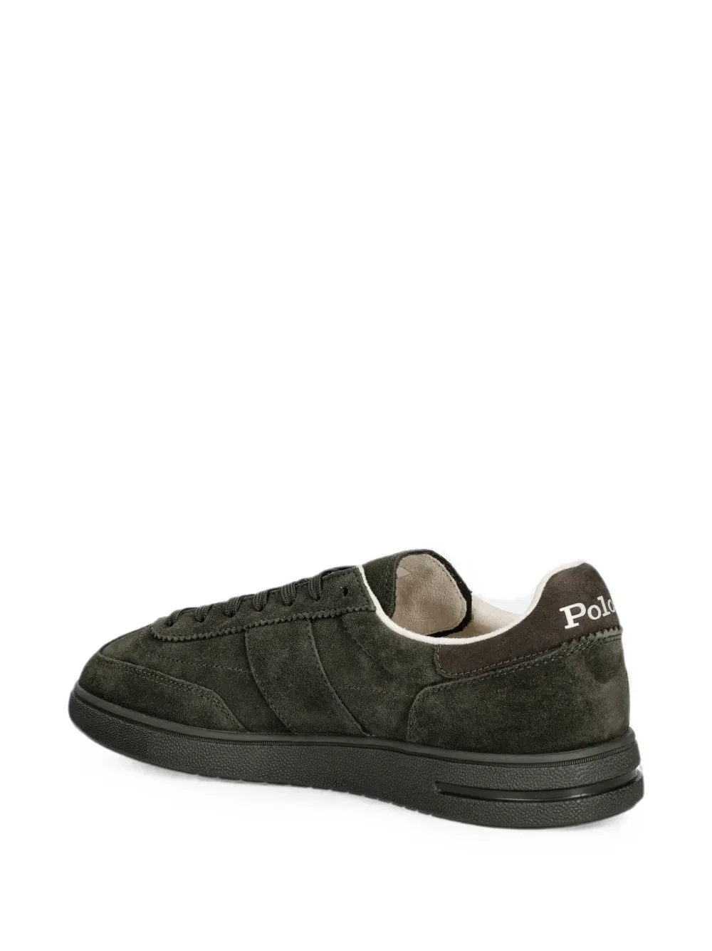 Polo Ralph Lauren logo-embroidered suede sneakers Groen
