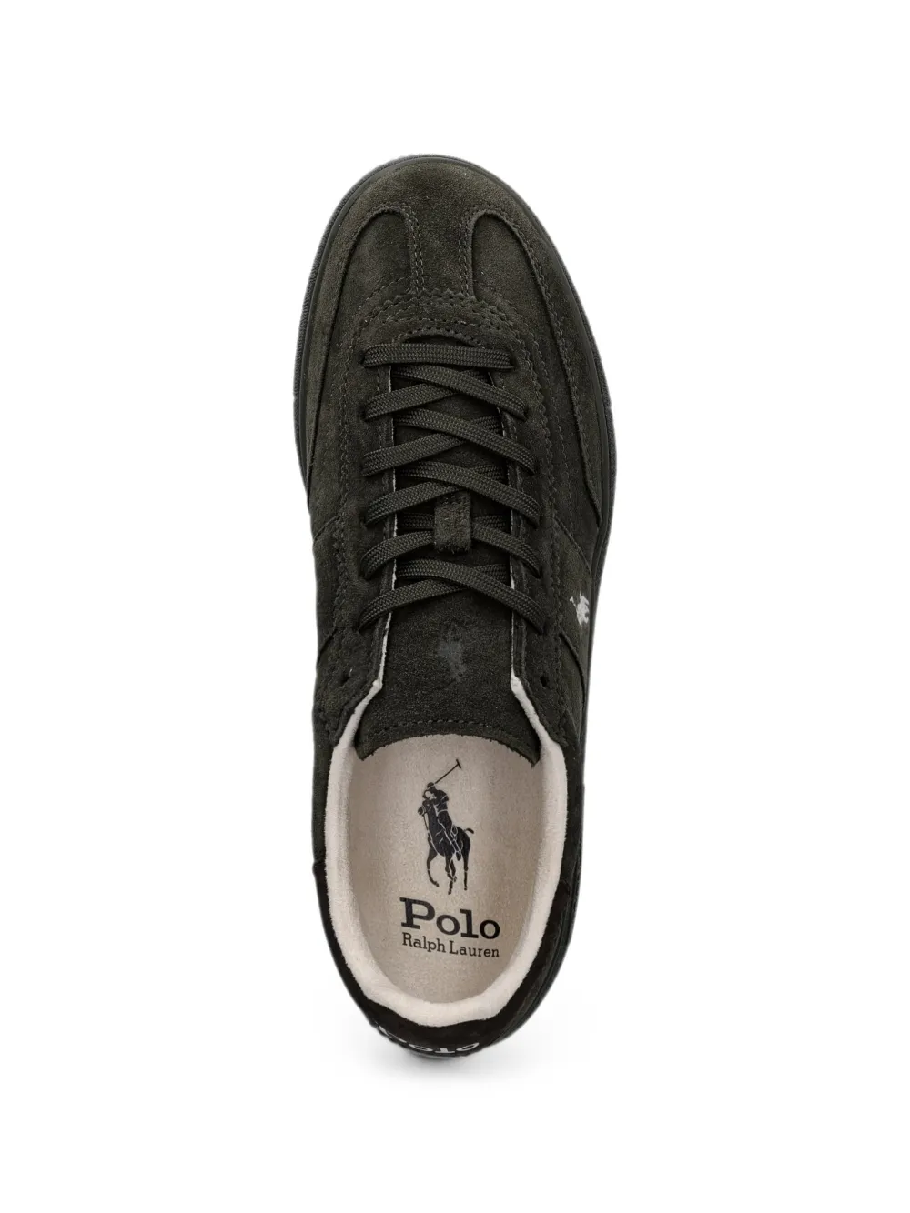 Polo Ralph Lauren logo-embroidered suede sneakers Groen