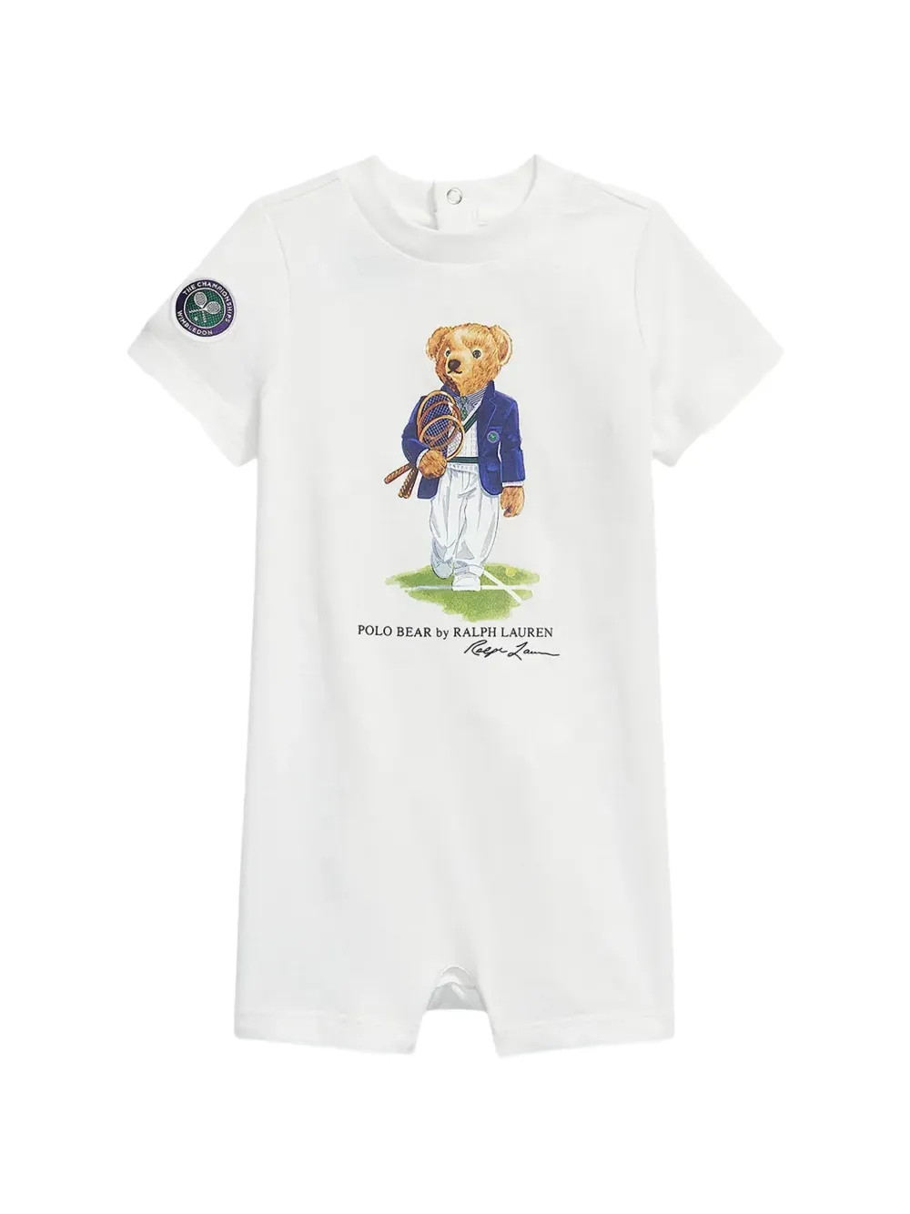 POLO RALPH LAUREN KIDS Romper met logo Wit