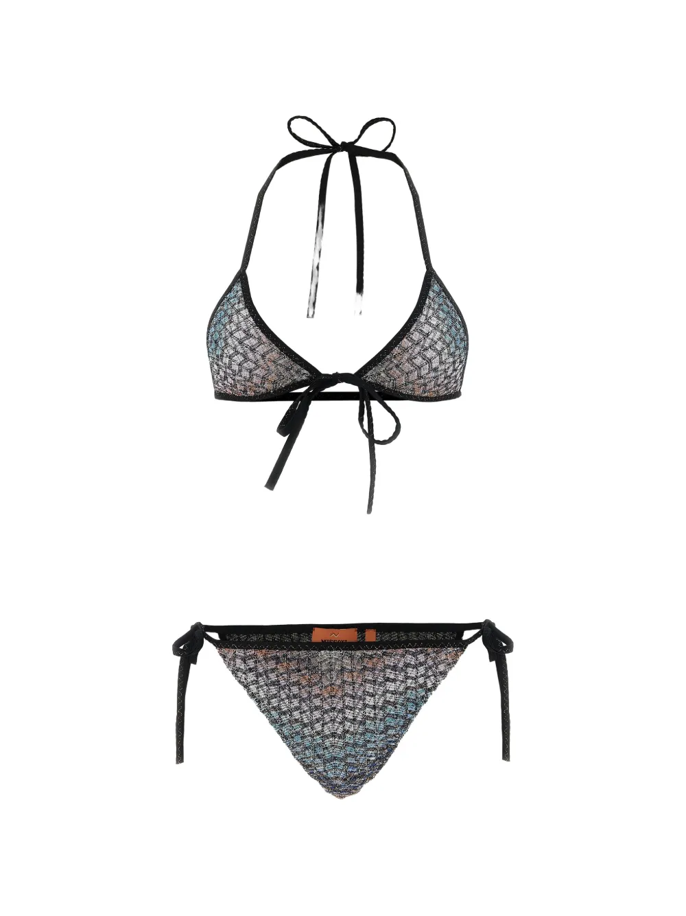 Missoni Caperdoni sequin-embellished zigzag bikini - Black