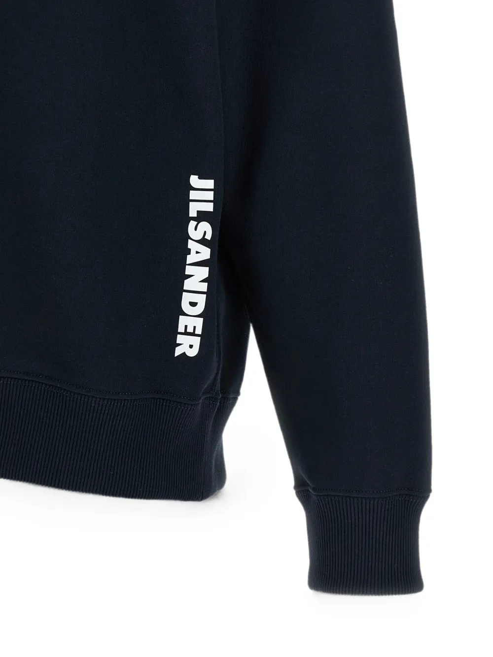 Jil Sander Hoodie met verlaagde schouders en logoprint Blauw