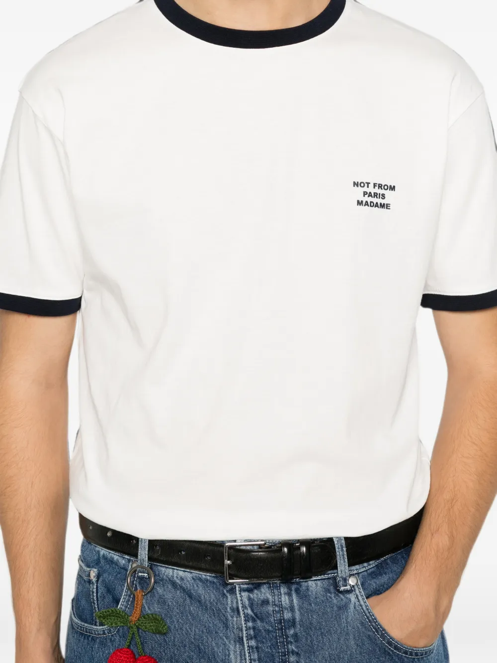 Drôle De Monsieur T-shirt met logoprint Wit