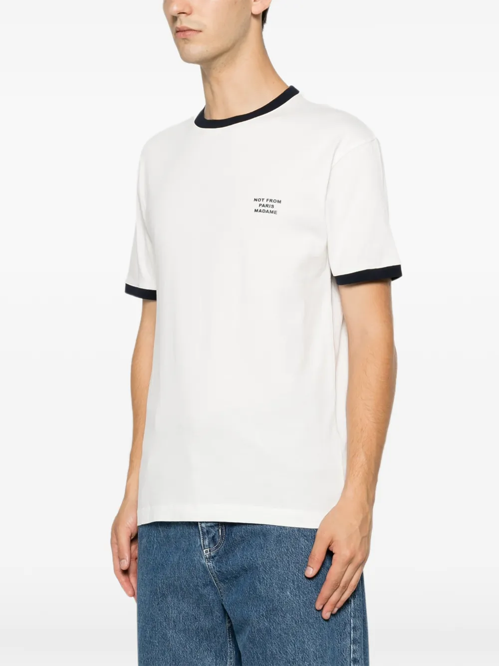 Drôle De Monsieur T-shirt met logoprint Wit
