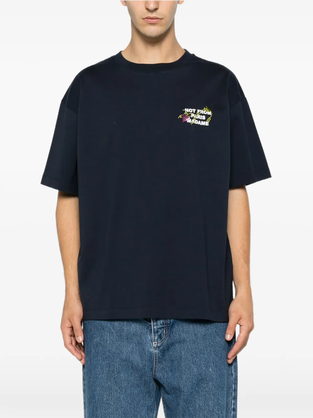 Drôle De Monsieur T-shirt Blauw