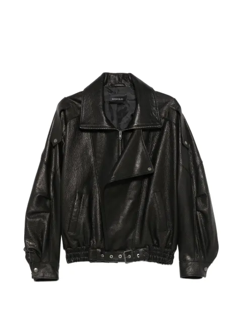 Manokhi Mindy belted leather jacket