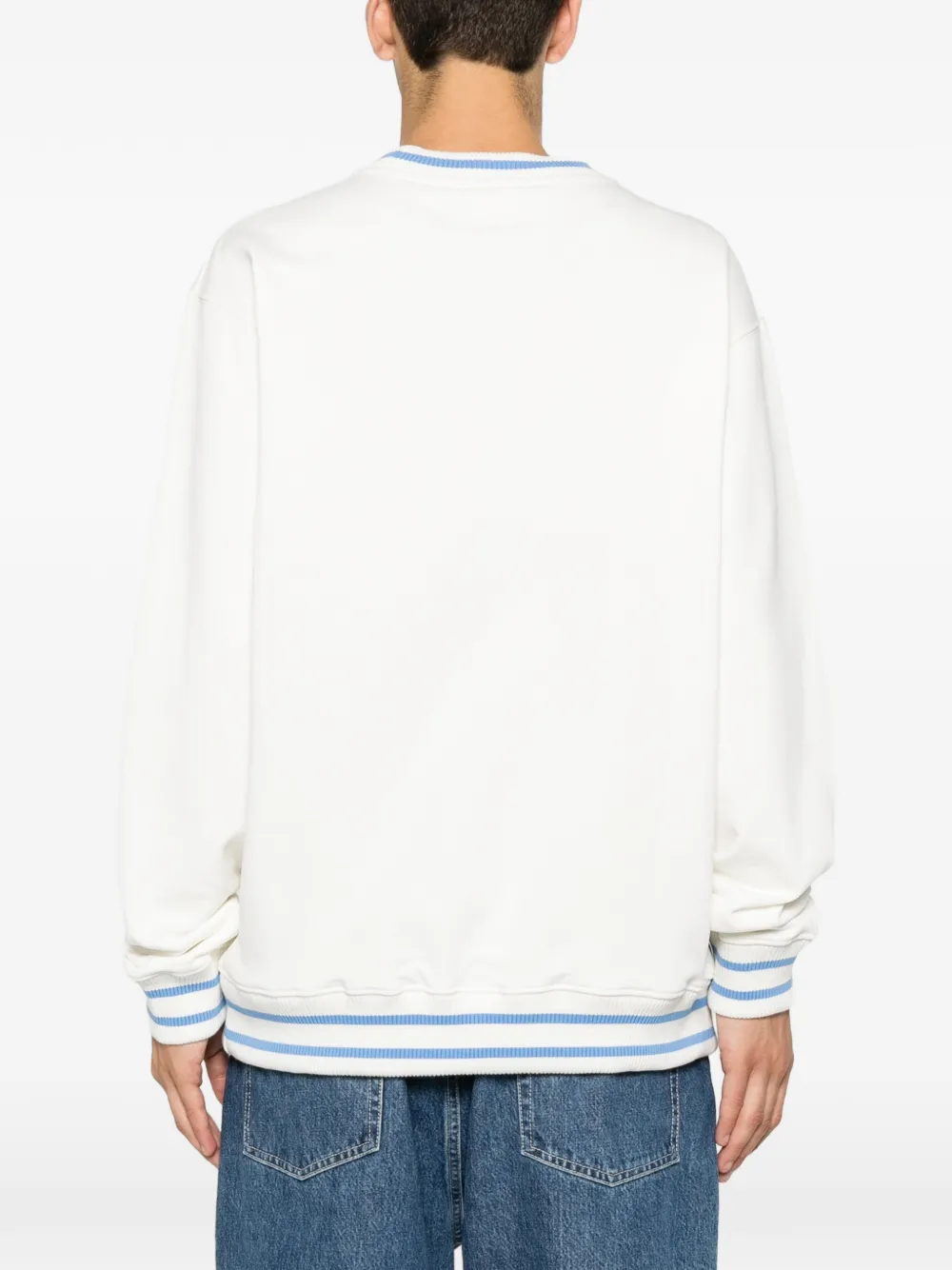 Drôle De Monsieur Sport Slogan sweater Wit