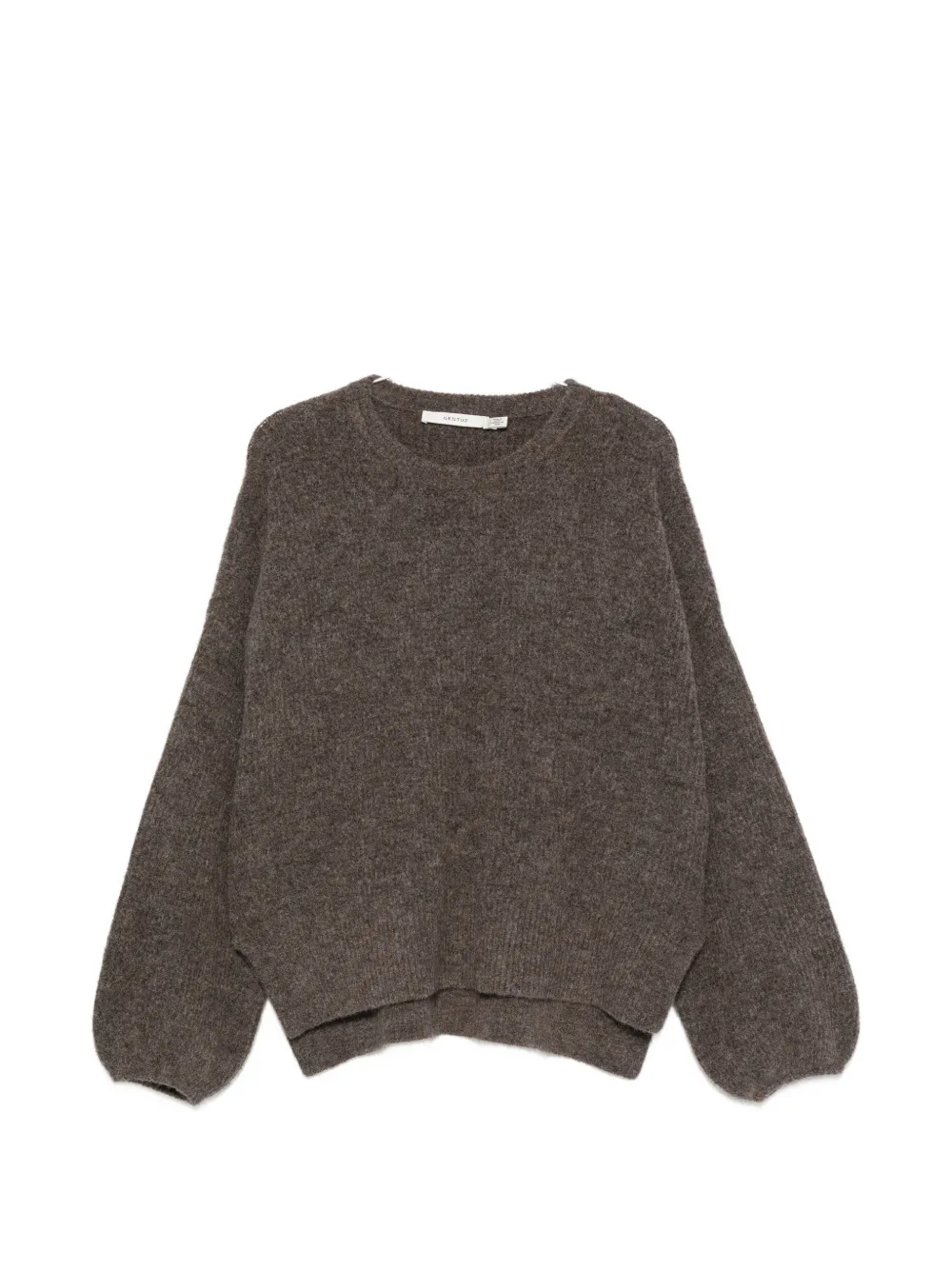 Gestuz Alpha balloon-sleeves sweater - Marrone