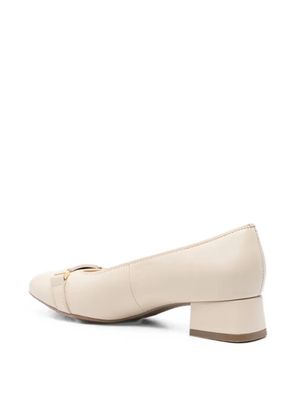 ARA Graz pumps met blokhak en gesp-detail Beige