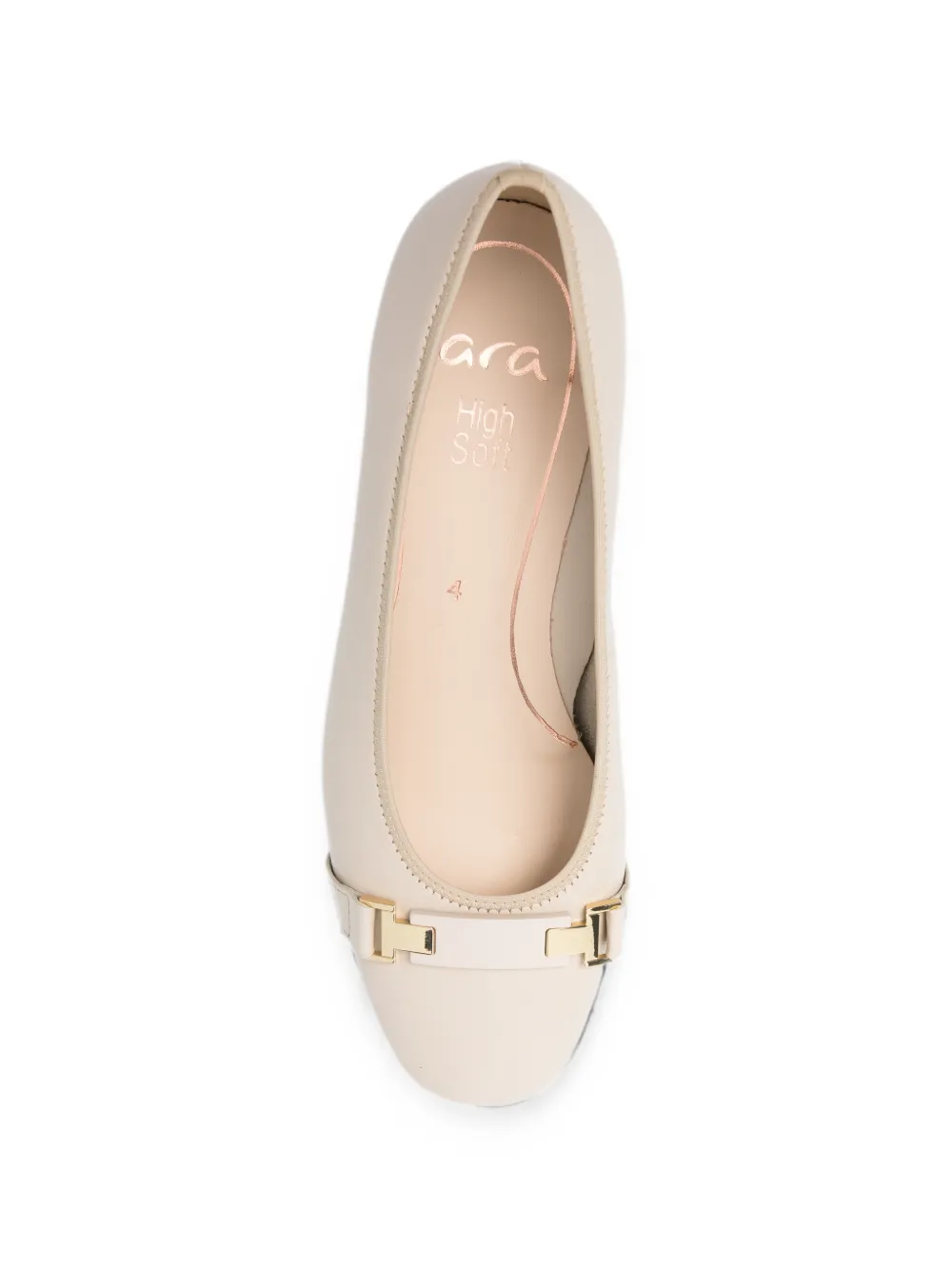 ARA Graz pumps met blokhak en gesp-detail Beige