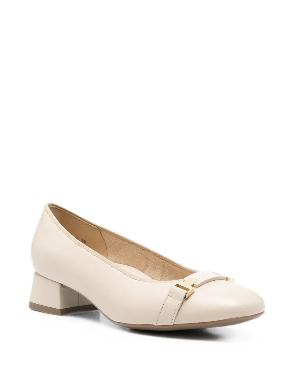 ARA Graz pumps met blokhak en gesp-detail Beige