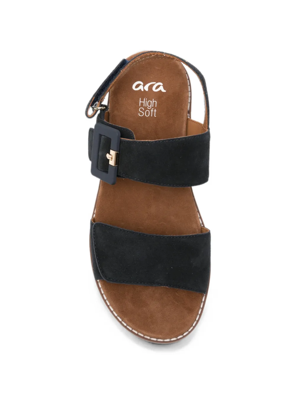 ARA Sandalen met klittenband en gespdetail Blauw