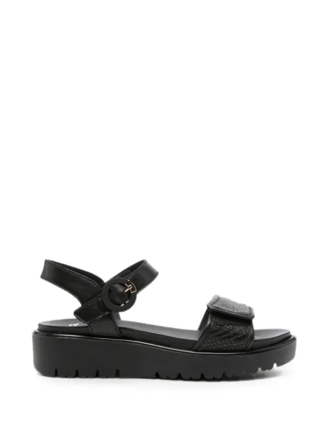 ARA snakeskin-effect touch-strap sandals
