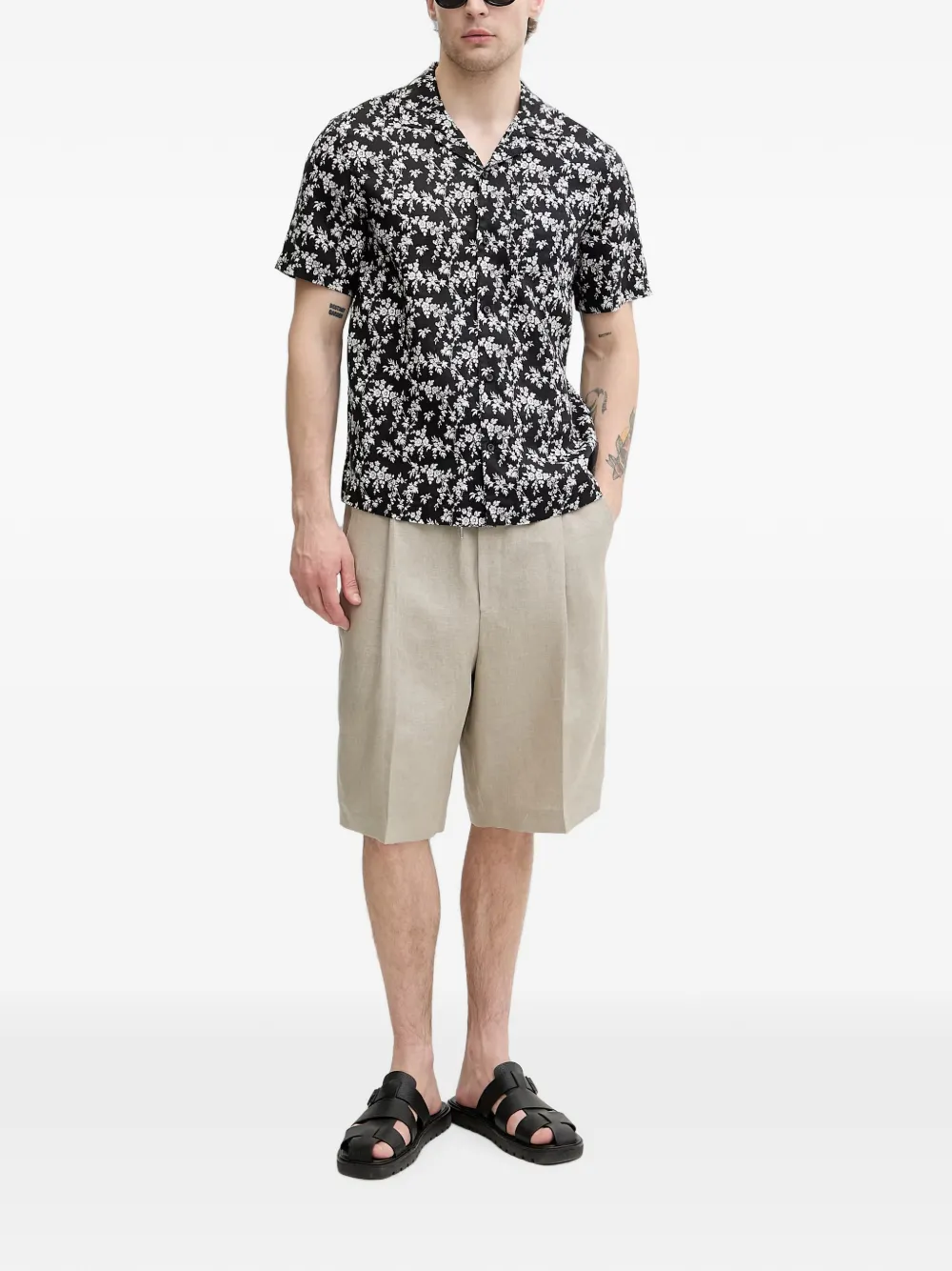 Michael Kors Overhemd met bloemen-print Zwart