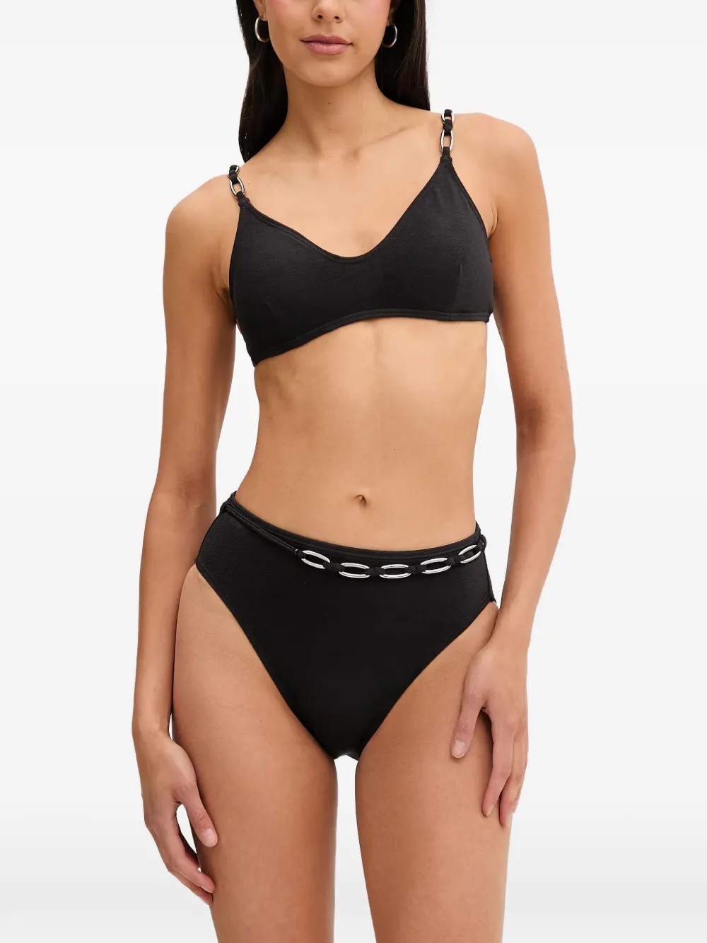 Michael Kors chain-link bikini top Zwart