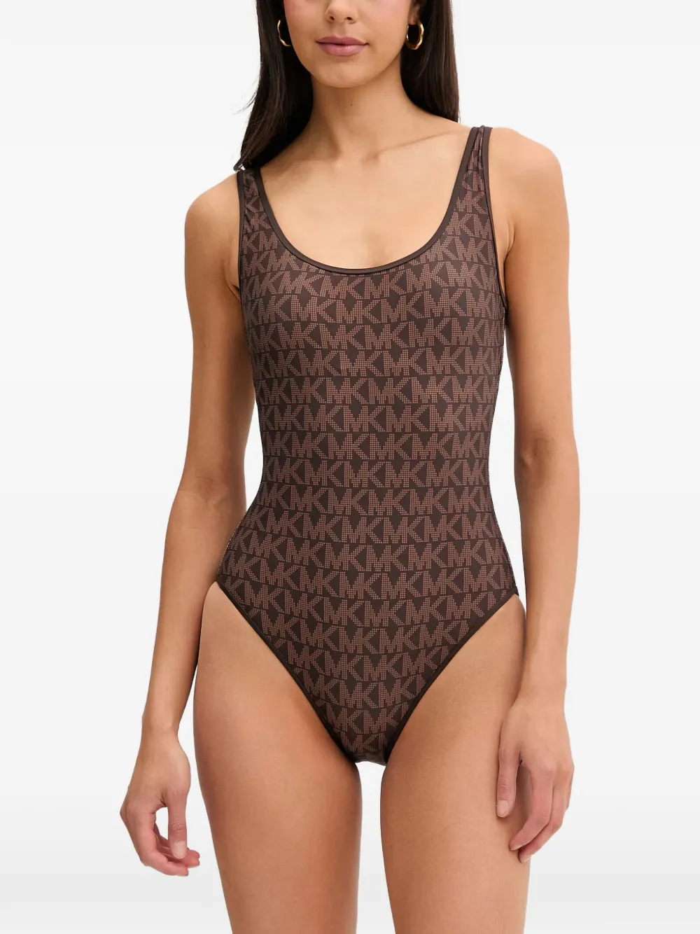 Michael Kors reversible logo scoopneck swimsuit Bruin