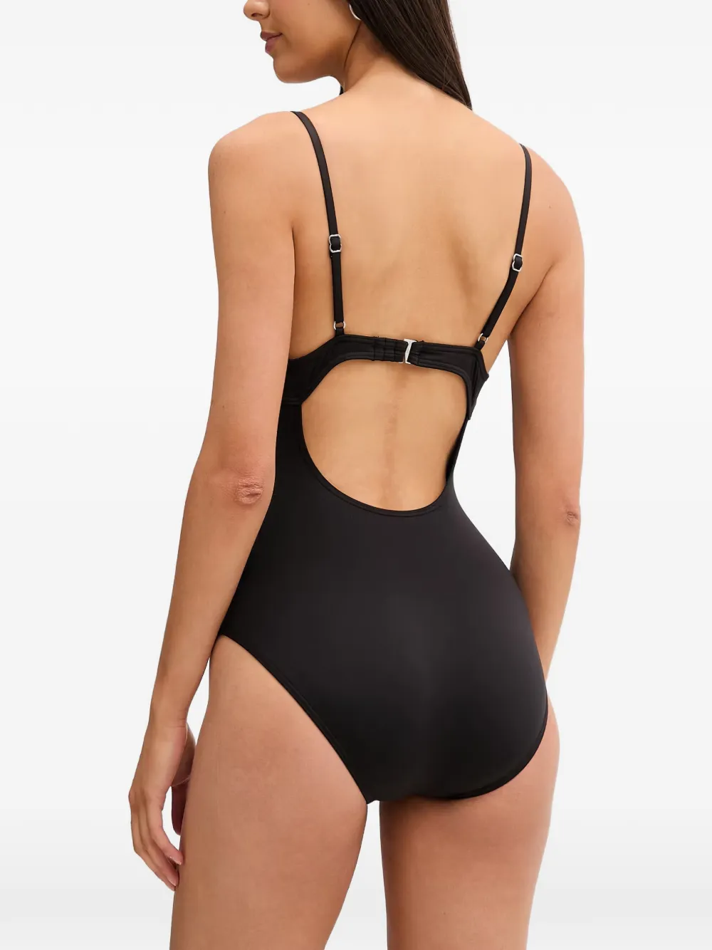 Michael Kors rhinestone-embellished swimsuit Zwart