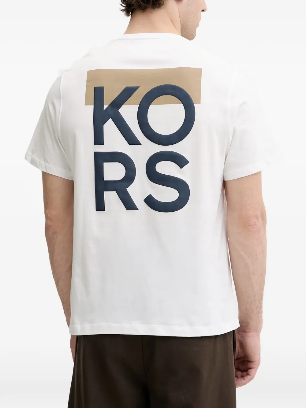 Michael Kors Katoenen jersey T-shirt met logo Wit