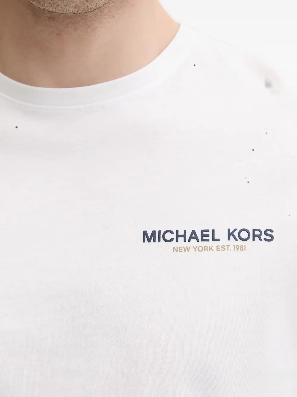 Michael Kors Katoenen jersey T-shirt met logo Wit