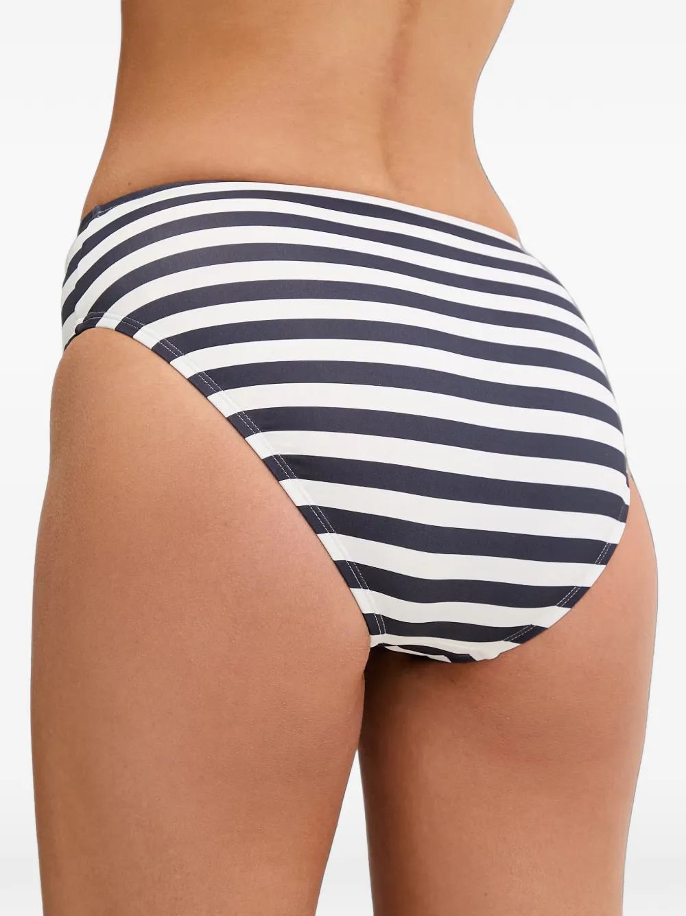 Michael Kors striped ring-detail bikini bottoms Blauw