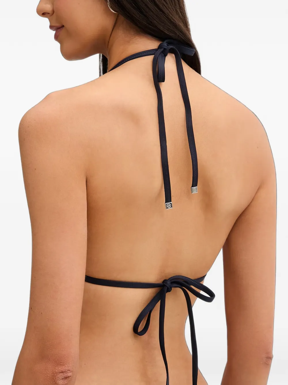Michael Kors monogram-print triangle bikini Blauw