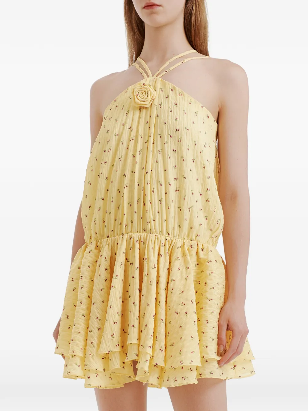 b+ab Mini-jurk met bloemenprint Geel