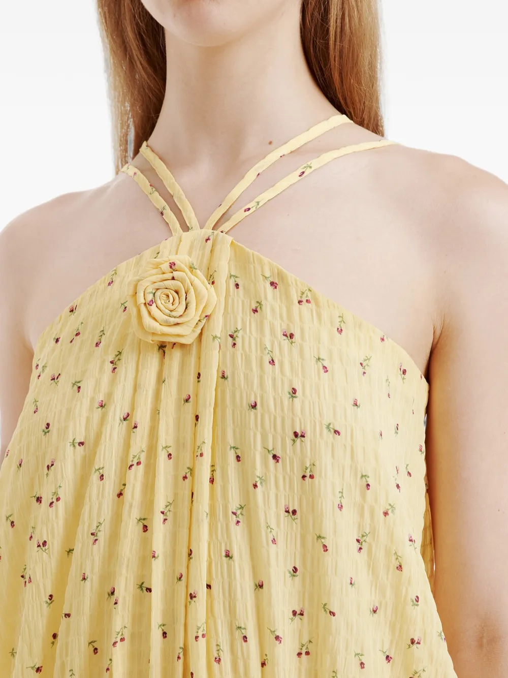 b+ab Mini-jurk met bloemenprint Geel
