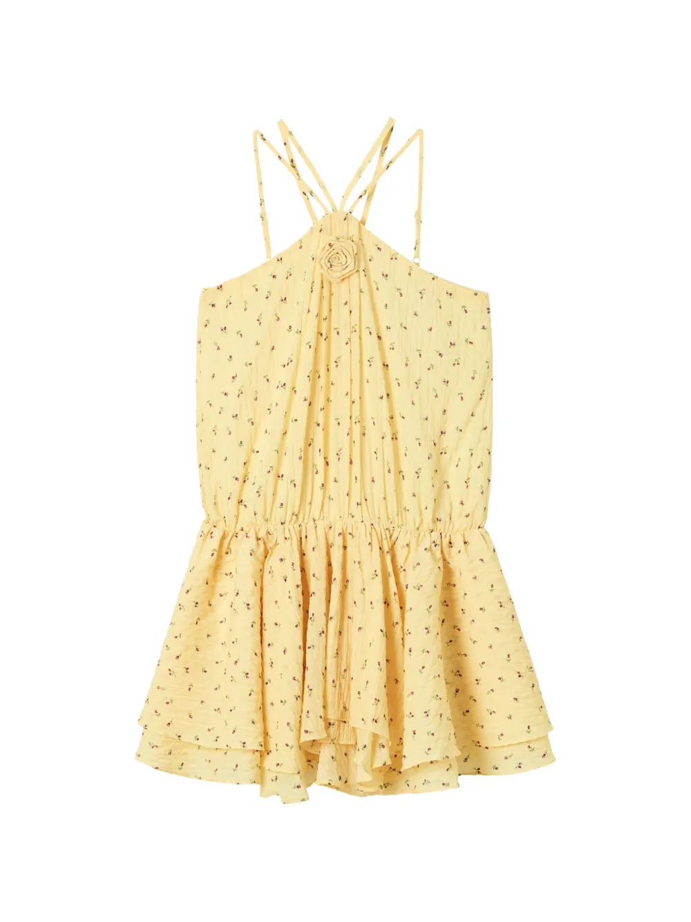 b+ab floral-print mini dress - Giallo