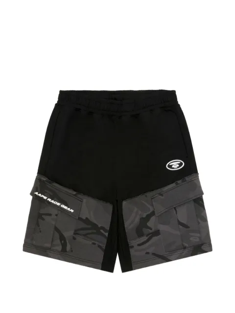 AAPE BY *A BATHING APE® AAPEUNVS camouflage-panel logo-print shorts