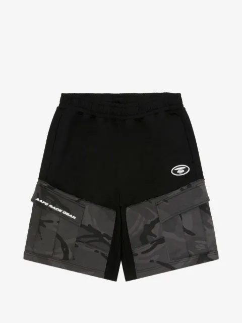 AAPE BY *A BATHING APE® AAPEUNVS camouflage-panel logo-print shorts