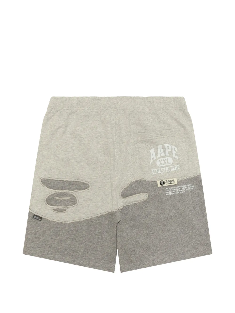 AAPE BY *A BATHING APE Moonface shorts met logopatch Grijs