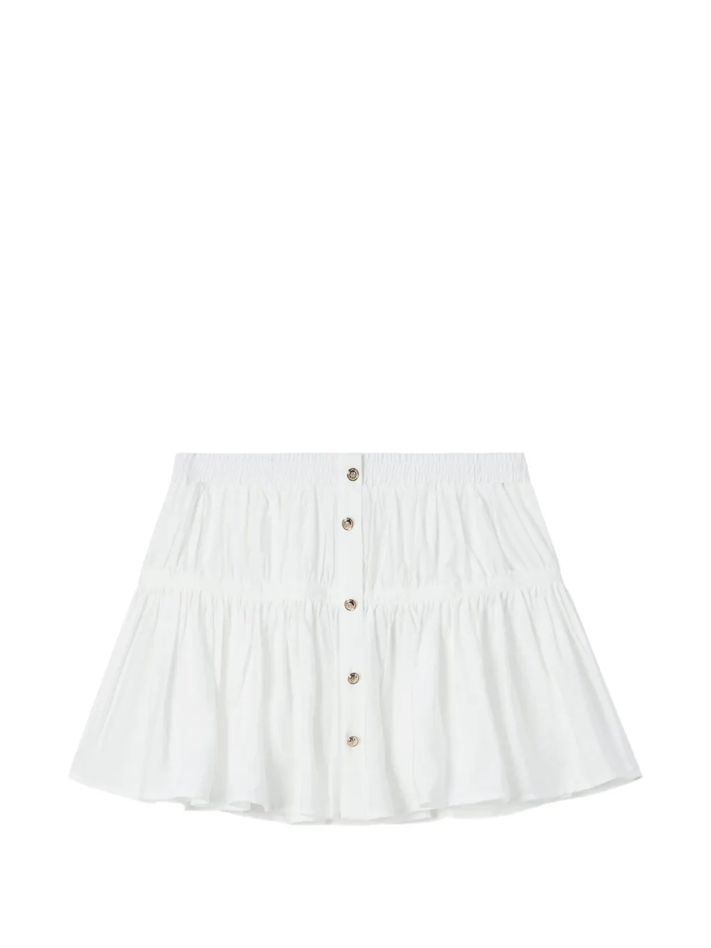 B+ab Button-up Ruffled Mini Skirt In White