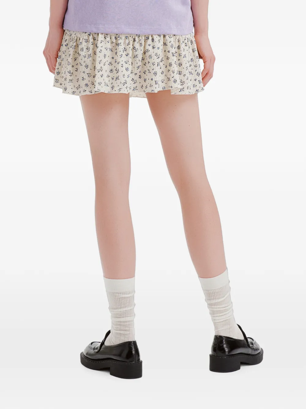 b+ab Rok met bloemenprint Beige