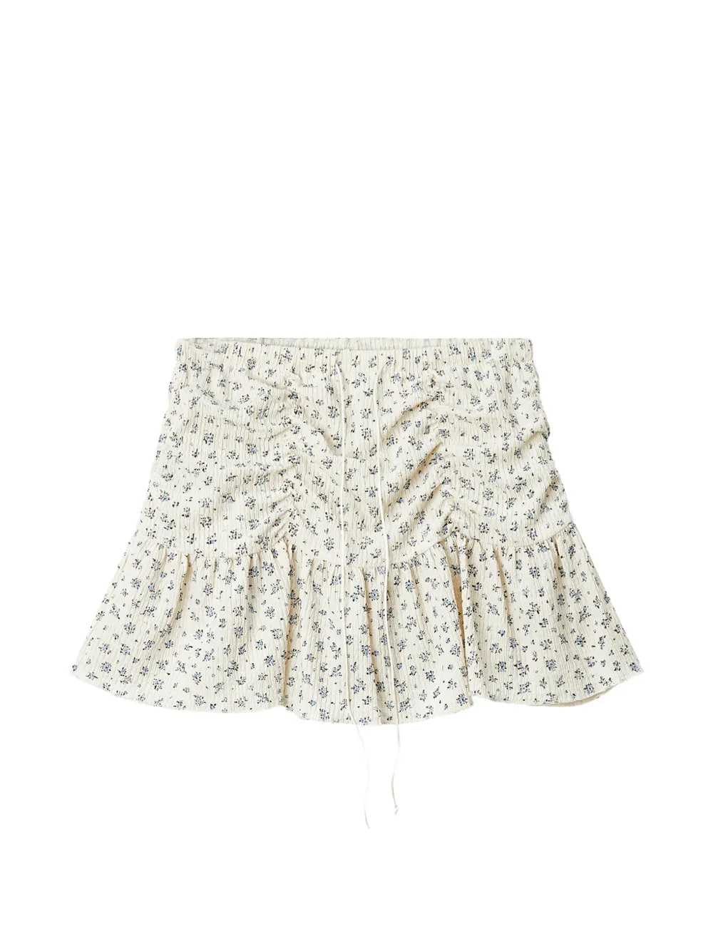 B+ab Floral-print Ruched Skirt In Multi