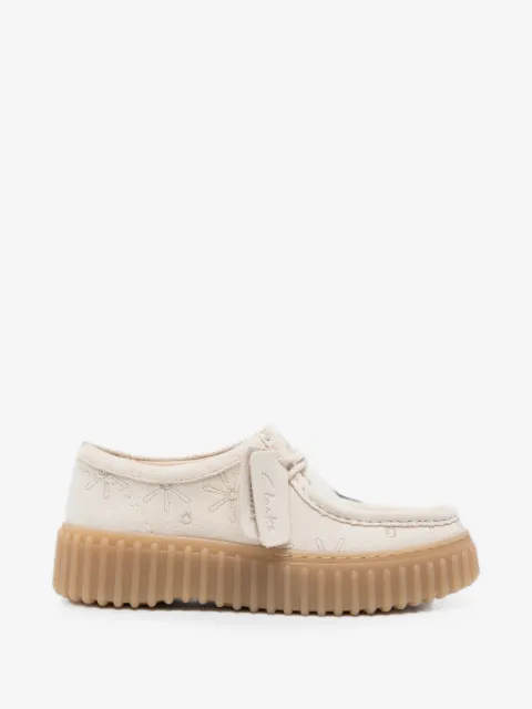 Clarks Torhill Bee embroidered platform loafers